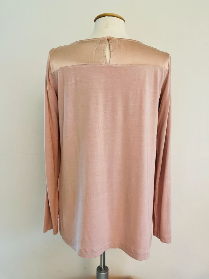 Hallhuber Donna Bluse, Langarm Bluse, Seidenbluse, rose, Gr 38/M in Greding