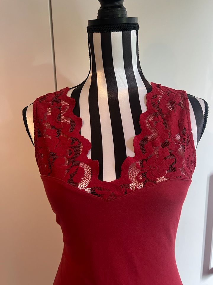 Rotes Kleid  Spitze Sommer S in Witten