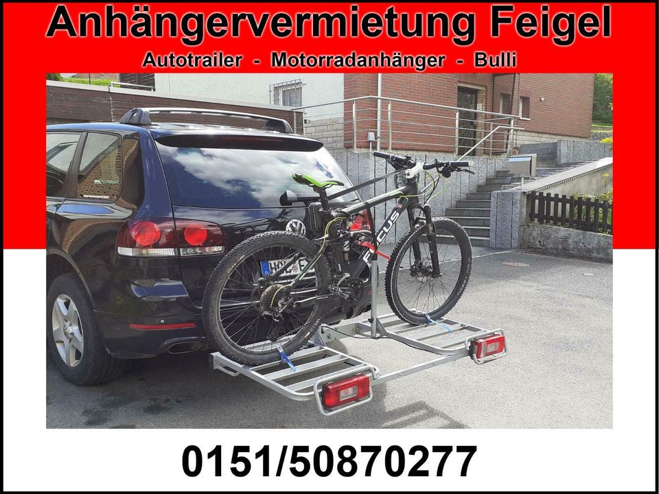 Vermiete Fahrradträger für 4 Fahrräder 80kg Nutzlast E-Bike in Delligsen