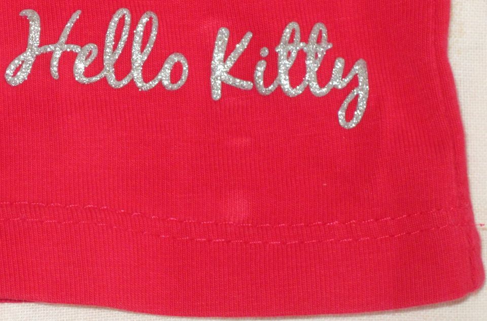 LA-Shirt Hello Kitty H&M Gr.104-110 Rot Strass Glitzer Jersey in Ottobrunn