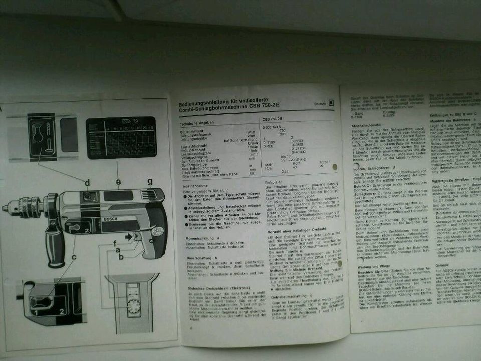 BOSCH wie neu Schlagbohrmaschine CSB 750-2E in Schönefeld