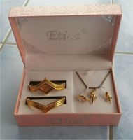 Schmuck Set Kette Armreif Uhr Ohrringe gold 5-teilig fast neu Bayern - Hutthurm Vorschau