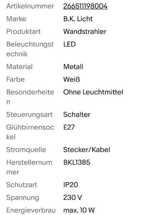 Wandlampe Neu Ablage | jetzt in Grünau-Ost Schalter Leipzig Kleinanzeigen UVP Nachttisch ist Kleinanzeigen 29,95€ eBay verstellbar 