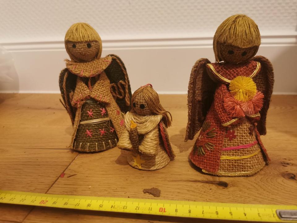 ✿✿✿ Antik Engel Jute Rupfen ALT ! Handarbeit Weihnachtsbaumspitze in Mannheim