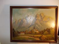 Bild Öl auf Karton Gebirgslandschaft, Signiert 88 x 69 cm Nordrhein-Westfalen - Hückelhoven Vorschau