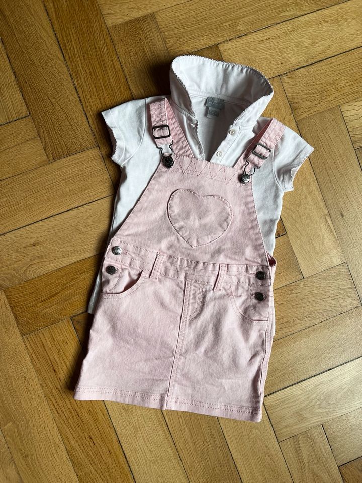 Cyrillus Shirt Kragen & Jako-O Kleid Latzkleid rosa 104 110 in München