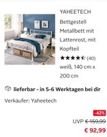 Ich verkaufe ein Metallbett Berlin - Marzahn Vorschau