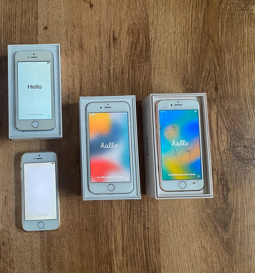 4x Apple iPhone 8 64GB 6S 32GB 5S ab 29€ weiß schwarz silber rose in Ahrensburg