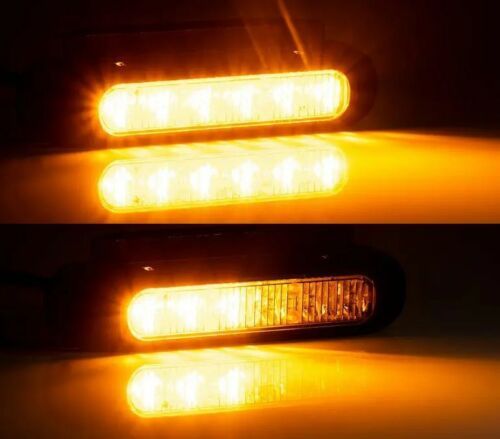 2 x LED Frontblitzer ORANGE Heckblitzer ECE R10 R65 LED Straßenräumer  Blitzlicht