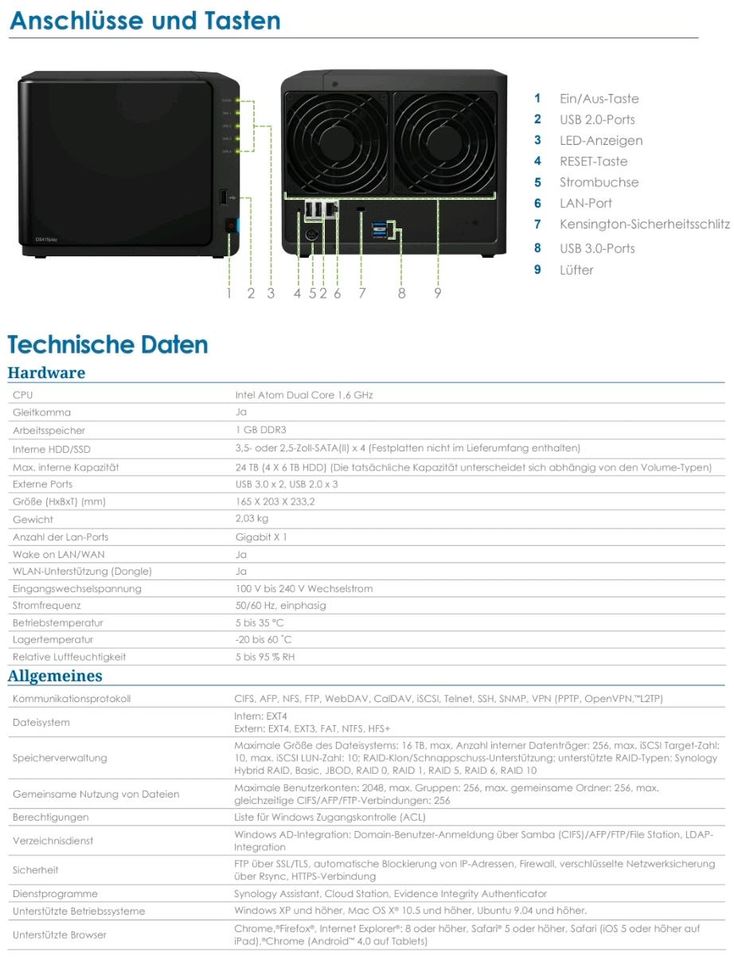 Synology NAS 4Bay - DS415Play in Ottersberg