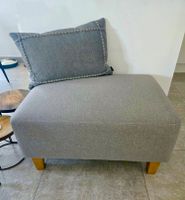 Beistell Polster Hocker Couch grau meliert Holzfüße 80x60x40cm Schleswig-Holstein - Heikendorf Vorschau