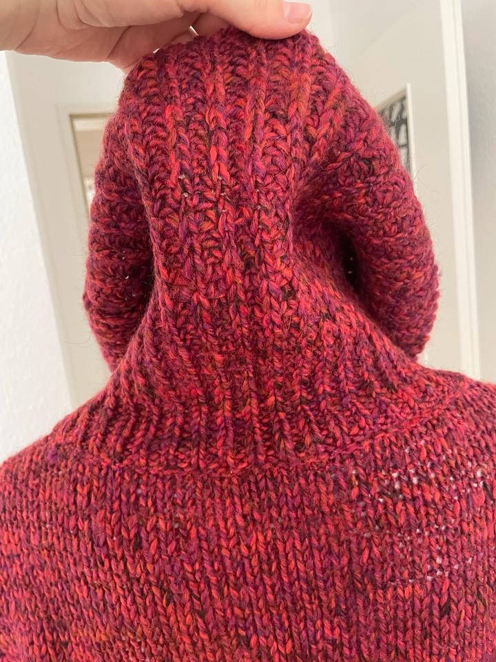 ESPRIT WOLLE STRICK PULLOVER ROLLKRAGEN ROT PINK ORANGE 38 M in Hamburg