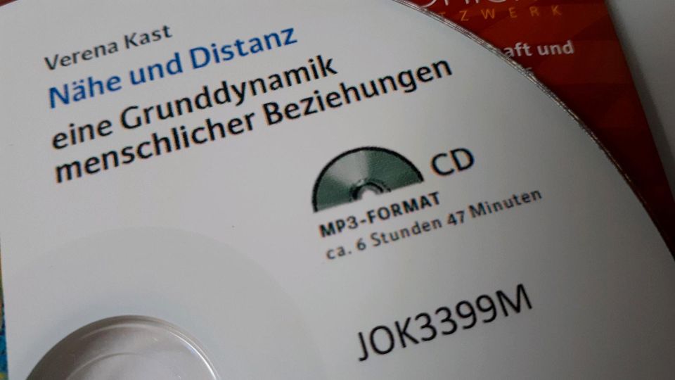 Verena Kast Vortrag MP3 CD Nähe und Distanz Bindung Beziehung in Stutensee