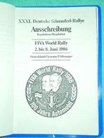 Ausschreibung "Deutsche Schnauferl-Rallye"  (2. -8. Juni 86) Baden-Württemberg - Kusterdingen Vorschau