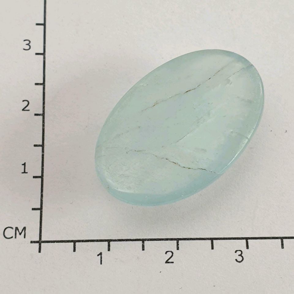 Echtes ovales Aquamarin Katzenauge ( 32,33 Ct. ) 28,8 x 18,4 mm in Recklinghausen