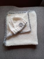 Babydecke, cremeweiß, selbst gestrickt, mit passender Babymütze Thüringen - Hohenstein bei Nordhausen Vorschau