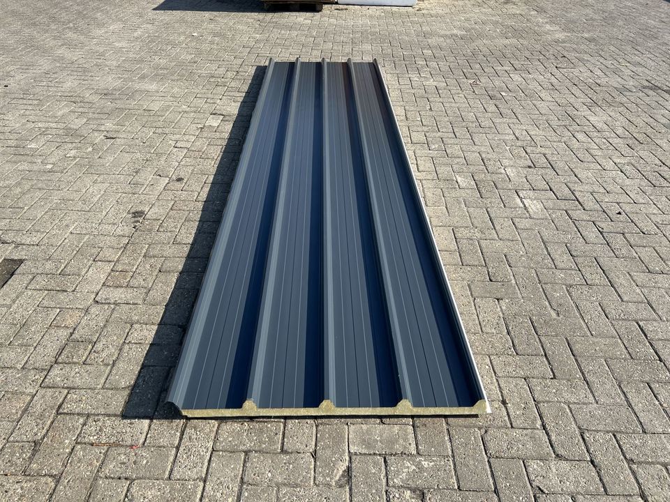 Dachplatten Sonderposten 40mm anthrazit Carport Sandwichplatten in Hesel