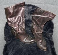 Braune Stiefel - metallic - echt Leder Absatz voll in Ordnung Baden-Württemberg - Ulm Vorschau