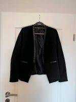 Blazer schwarz mit Lederdetails Niedersachsen - Steinkirchen Vorschau