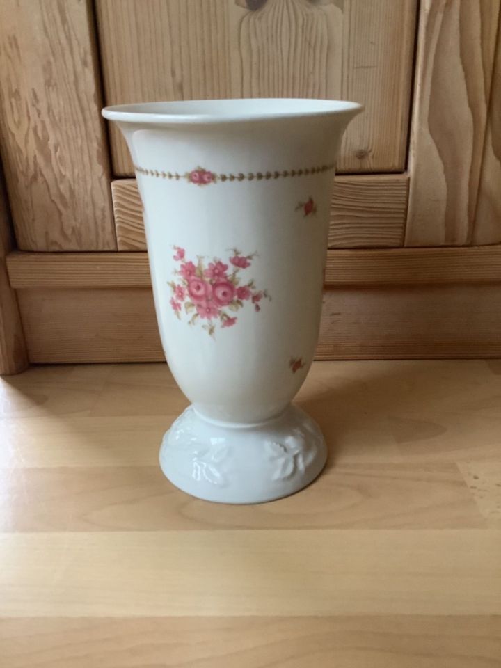 Vase groß weiß rosa Seltmann Weiden W-Germany in Warthausen