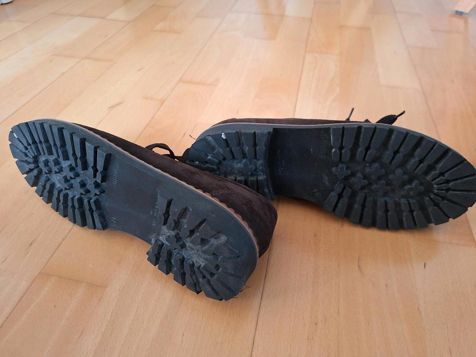 Haferlschuhe braun Tracht Velours echt Leder Gr 39 in Nürnberg (Mittelfr)