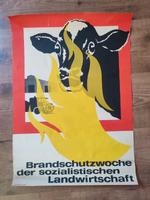 DDR Brandschutz Plakat+ Leitfaden Land/Forstwirtschaft orginal Brandenburg - Drebkau Vorschau