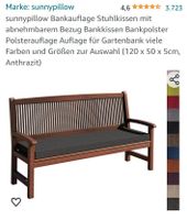 Polster Auflage Garten 120 x 50cm grau außen Terrasse Bayern - Bobingen Vorschau