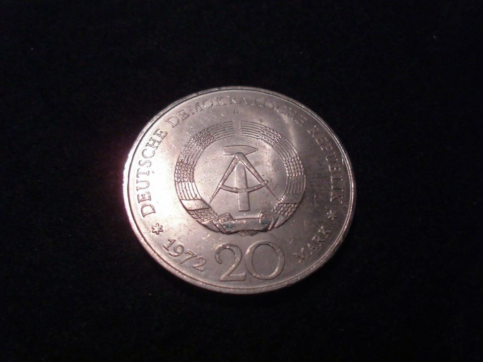 Friedrich von Schiller 20 Mark DDR Gedenkmünze 1972 Neusilber 15g in Kiel