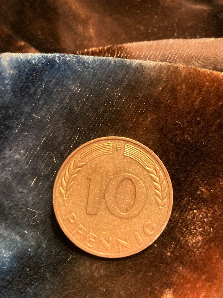 10 Pfennig Münze, 1972 F in Grünendeich Niederelbe