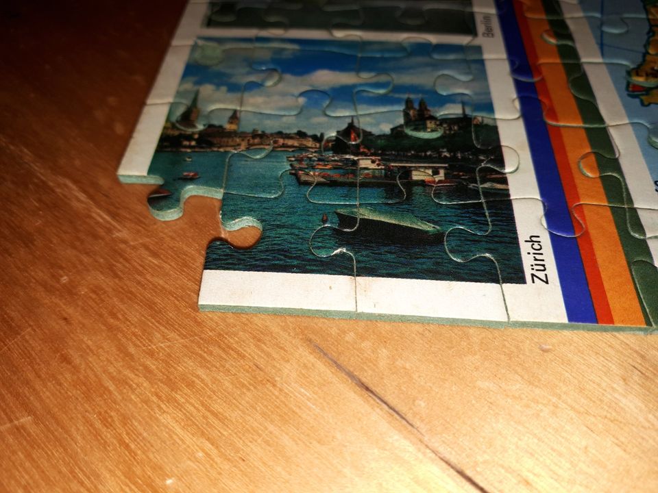 4x alte Puzzle, Landkarte Tom & Jerry Paris Ravensburger MB in Hamburg