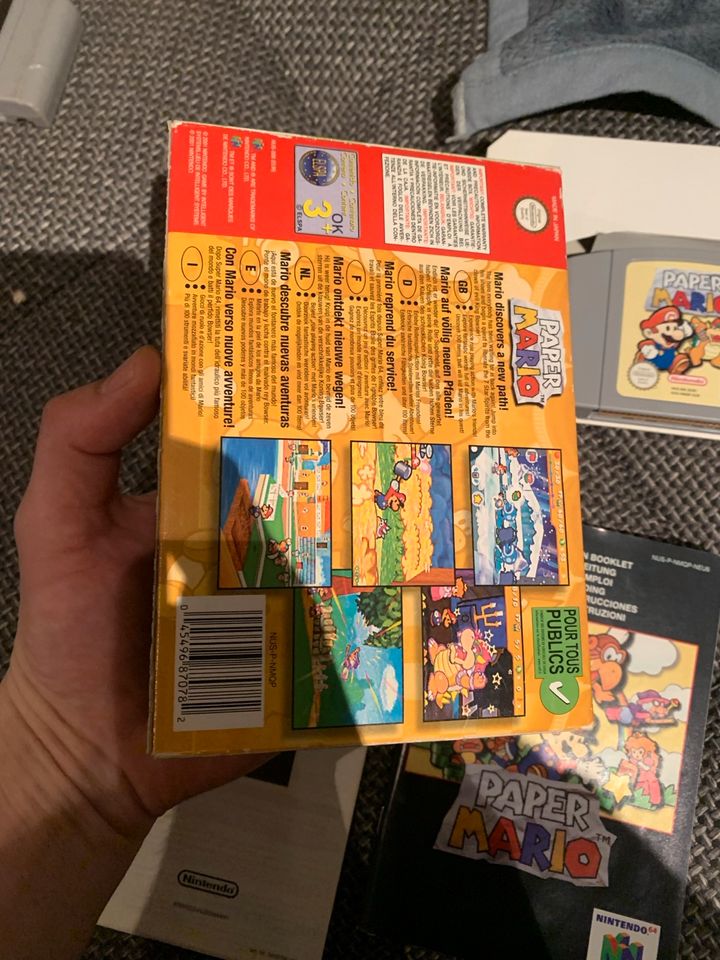 N64 Nintendo 64 Mario Papier ovp in Winzer