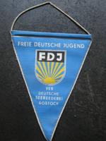 DDR Wimpel FDJ VEB Deutsche Seereederei Rostock DSR L22cm Parchim - Landkreis - Parchim Vorschau