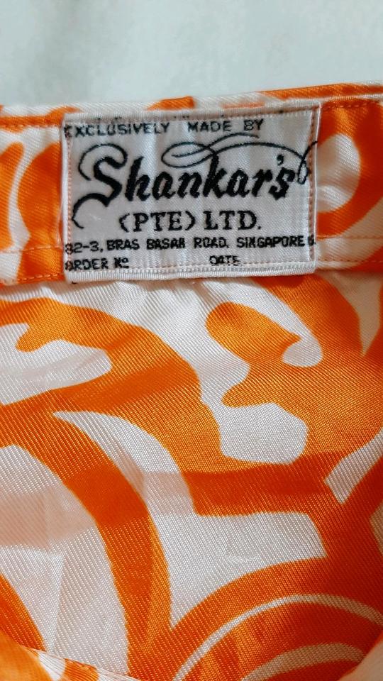 Hemd kurzarm original Shankar's weiß orange Größe M retro in Pfaffenhausen