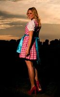 Süßes sexy Kurzdirndl Dirndl pink hellblau kariert Karneval Nordrhein-Westfalen - Ratingen Vorschau