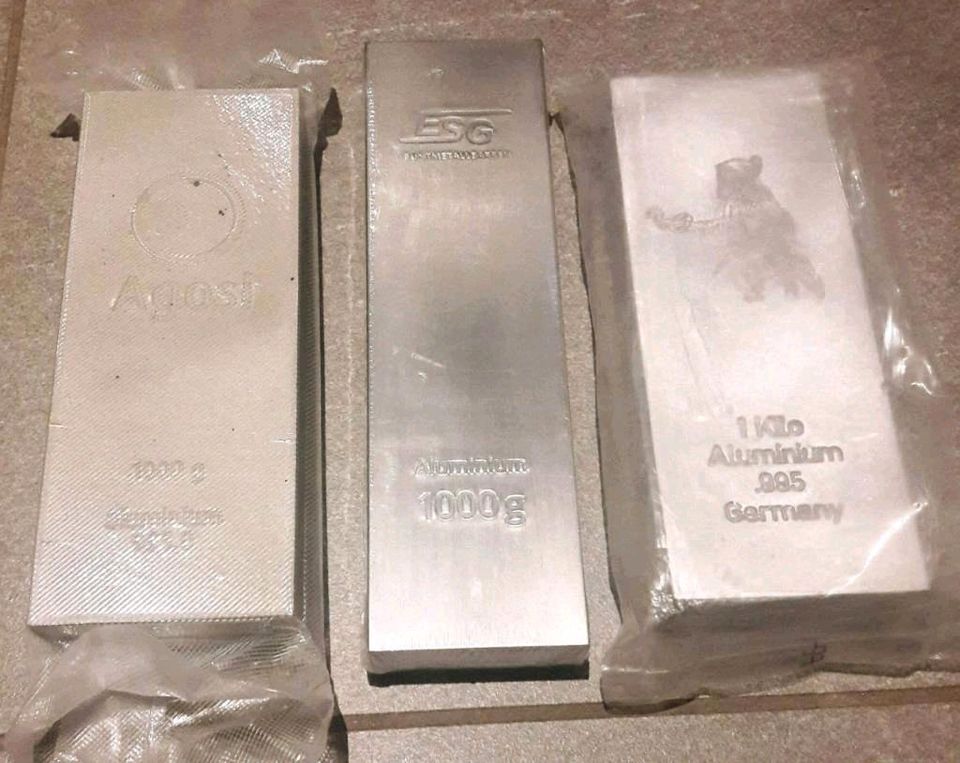 Aluminium Barren 1kg 1000g Agosi ESG wie Gold Silber Edelmetall in Kempten