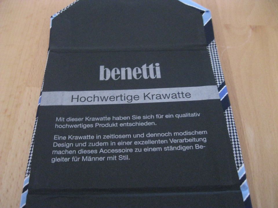Neue Benetti - Krawatte Blau-Silber Herren in Aufbewahrungsbox in Hessen -  Wiesbaden | eBay Kleinanzeigen ist jetzt Kleinanzeigen