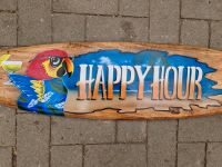 Surfboard Holzschild Papagei Cocktail Happy Hour Deko 100cm Nordrhein-Westfalen - Voerde (Niederrhein) Vorschau