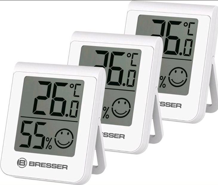 Bresser ClimaTemp 3er Set Thermometer Hygrometer Indikator weiß in Hanau