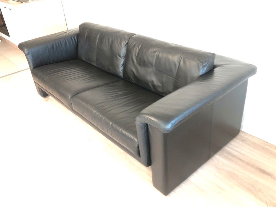 Walter Knoll Ledersofa 211cm Schwarz Premium Couch 2 Sitzer in Köln