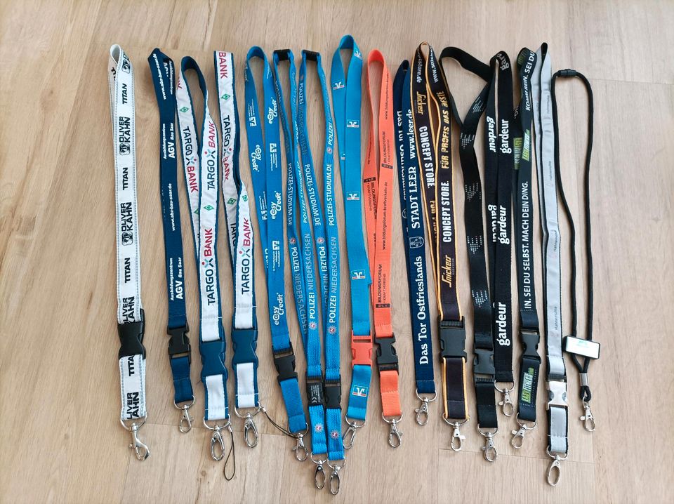 16 Schlüsselbänder Lanyards in Leer (Ostfriesland)