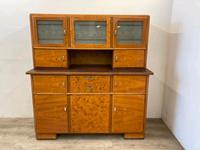#A DDR Küchenbuffet Schrank Holz Bierlack Glas Bakelit 50er antik Sachsen - Burgstädt Vorschau