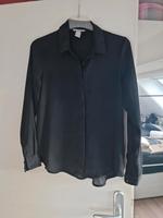 Schicke schwarze Bluse mit verdeckter Knopfleiste Leipzig - Eutritzsch Vorschau