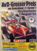 Formel 1 Original Plakat/Poster von 1983 - Hockenheim Nordrhein-Westfalen - Lohmar Vorschau