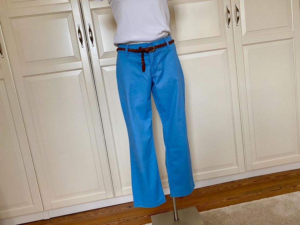 Street One Sommer Hose OLIVIA Chino Style Gr. 34 blau in Neckargemünd