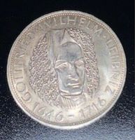 5 DM Silber-Gedenkmünze von 1966 Gottfried Wilhelm Leibniz Hessen - Münster Vorschau