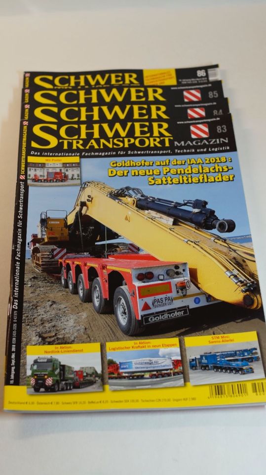 Schwertransport Magazin 2019 - Ausgabe 83 bis 86 im TOP Zustand in Liebenau