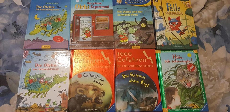 15 Bücher Kinderbücher Olchi, Pelle, Die drei ???, 1000 Gefahren in Rosengarten