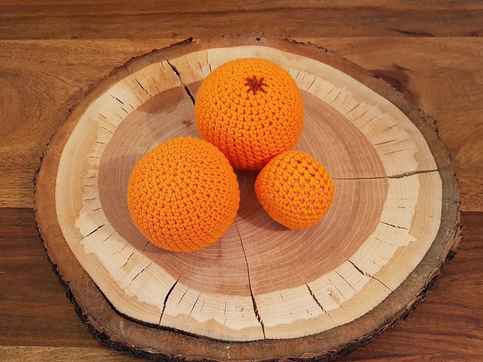 NEU XL gehäkelt Mandeine Orange Obst Kaufladen Montessori in Herne