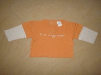 Pulli Pullover Shirt Langarmshirt orange Gr. 68 Lagenoptik Top! Thüringen - Weinbergen Vorschau