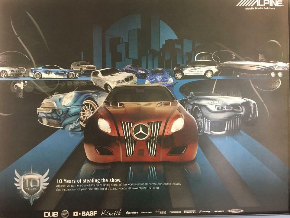 DUB Alpine SEMA Show Poster ca 60 x 45 cm in Kassel